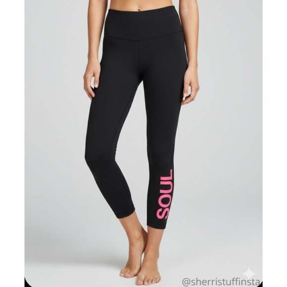 Like New Lululemon X Soulcycle Wunder Under Crop High-Rise 23" Black Leggings 4 - Picture 1 of 11